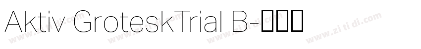 Aktiv GroteskTrial B字体转换